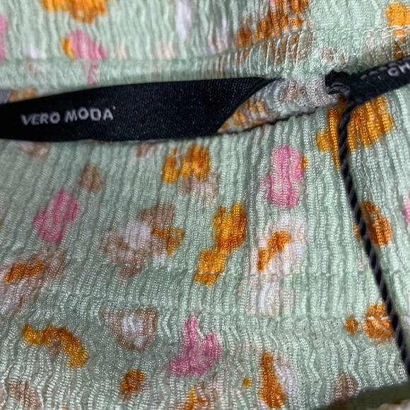 Vero Moda Lime Green Floral Maxi Skirt Medium - Picture 4 of 9